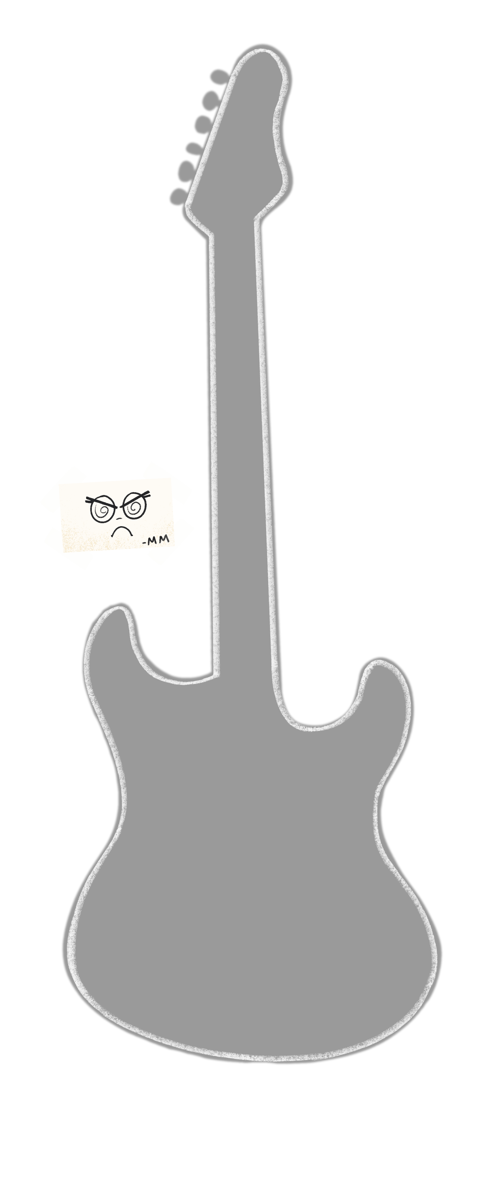 Mimosa's Guitar Silhouette